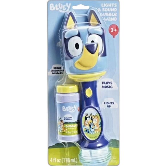 BLUEY Light And Sound Musical Bubble Wand Includes Bubble Solution NEW - Picture 1 of 6